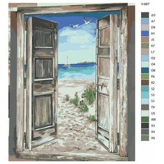 Картина по номерам V-687 "Открытые двери к морю", 70x90 см Brushes Paints