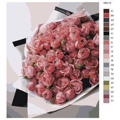 Картина по номерам Н63 "Букет роз", 80x100 см Brushes Paints