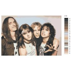 Картина по номерам X-754 "Рок-группа Metallica" 70x110 Brushes Paints