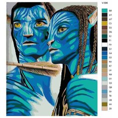 Картина по номерам V-586 "Аватар Джейк Салли и Нейтири", 70x90 см Brushes Paints