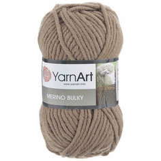Пряжа Yarnart Merino Bulky кофе с молоком (514), 70%акрил/30%шерсть, 100м, 100г, 1шт