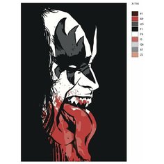 Картина по номерам X-716 "Рок-группа Kiss" 80x120 Brushes Paints