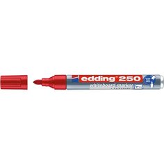 Маркер edding 250 Cap-off, для белых досок, круглый наконечник, 1.5-3 мм Красный