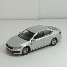 Металлическая машинка 1:34-1:39 SKODA OCTAVIA NEW, серебро 43806D Welly