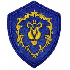 Нашивка, шеврон, патч (patch) Знамя Альянса World of Warcraft, размер 8,8*7 см, 1 шт. Нет бренда