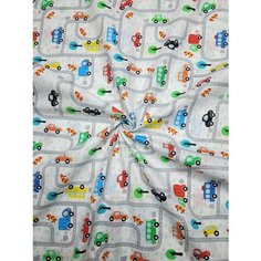 Ткань Перкаль Тейково "Маленькие машинки",100*150см Хлопковые ткани