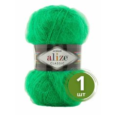Пряжа Alize Mohair Classic New (Мохер Классик Нью) - 1 моток Цвет: 455 зеленый гранат 25% мохер, 24% шерсть, 51% акрил 100г 200м