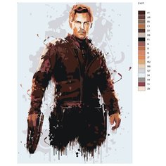 Картина по номерам Z-617 "Крис Прэтт - Звёздного Лорда" 40x60 Brushes Paints