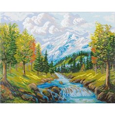 Алмазная мозаика Горный ручей 40x50 см. Freya