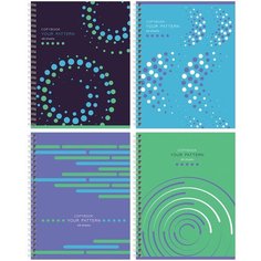 Тетрадь 48л, А5, линия на гребне BG "Your pattern", выб. лак BG®