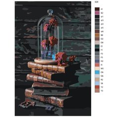 Картина по номерам S29 "Роза в колбе" 70x110 Brushes Paints