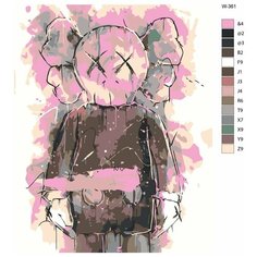 Картина по номерам W-361 "Игрушка xудожника (Брайан Доннелли) KAWS" 70x90 Brushes Paints