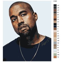 Картина по номерам Z-926 "Канье Уэст" 70x90 Brushes Paints