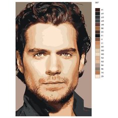 Картина по номерам S67 "Генри Кавилл" 70x110 Brushes Paints