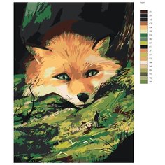 Картина по номерам Т397 "большая лиса И маленький человек" 80x100 Brushes Paints