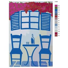 Картина по номерам V-649 "Греция. Санторини и Миконос", 80x120 см Brushes Paints