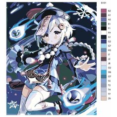 Картина по номерам S131 "Компьютерная игра - Genshin Impact (Геншин Импакт). Ци Ци" 70x90 Brushes Paints