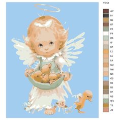 Картина по номерам Y-751 "Ангел и утята" 70x90 Brushes Paints