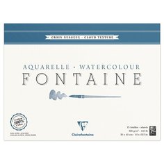 Альбом для акварели 300x400мм, 15л Clairefontaine "Fontaine Grain Nuageux" (300 г/кв. м, холод. пресс, облачная текстура) (96422C)