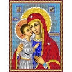 Набор для вышивания чешским бисером Светлица икона Прс Богородица Девпетерувская 19*24см