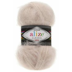 Пряжа ALIZE Mohair classic new, 100г, 200м (25% мохер, 24% шерсть, 51% акрил) (67 молочно-бежевый)