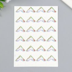 Набор уголков с кармашком для фотографий 24 уголка "Цветочные" зелёная трава 12,5х9 см Romanoff