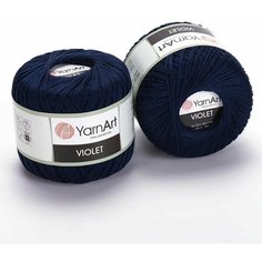 Пряжа YarnArt Violet, 282м / 50г (100% хлопок) / Темно-синий (66) / 1 шт