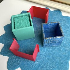 3D-молд "Квадратное кашпо с абстракцией Кольца" (S) ПроСвет