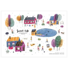 Альбом для рисования Greenwich Line Little life. Village 29.7 х 21 см (A4), 120 г/м², 20 л.