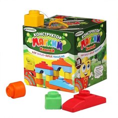 Конструктор Биплант Кнопик 11127-18, 18 дет.