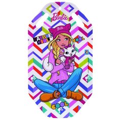 Ледянка 1 TOY Barbie Т10615, размер: 92х50 см, белый/розовый/голубой