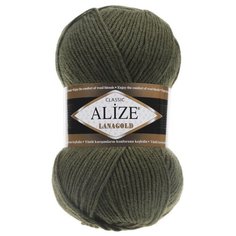 Пряжа ALIZE "Lanagold", 51% акрил, 49% шерсть, 240 мх100 г, 29 хаки