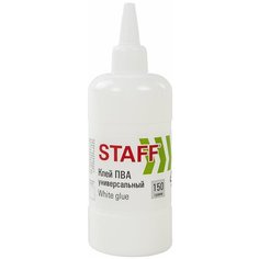 Клей ПВА STAFF евро, 150 г, 221207 - 5 шт.