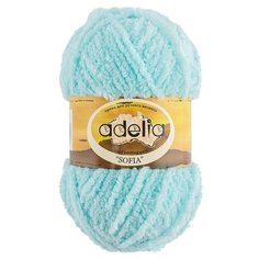 Пряжа ADELIA "SOFIA" 100% полиэстер 10 шт.х50г 90м №32 светло-бирюзовый