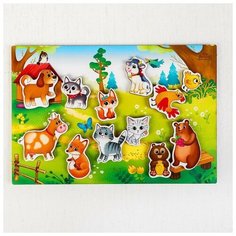 Головоломка липучки «Где чей малыш?» Лесная мастерская