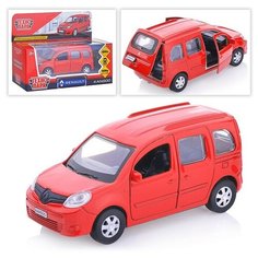 Машина металл "Renault Kangoo" 12см, (открыв. двери, красный)инерц., в коробке Технопарк