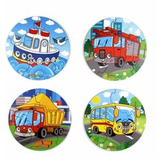 Деревянные развивающие пазлы "Транспорт" Woodland