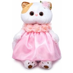 Мягкая игрушка Basik&Co Кошечка Ли-Ли в платье с объемными цветами 27 см Budi Basa Collection