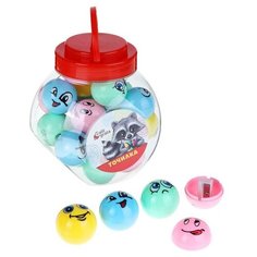 Точилка с контейнером "Смайл", микс Calligrata