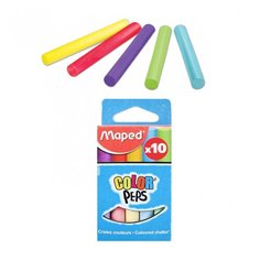 Мел Maped COLORPEPS цветной, круглый, без грязи, 10 цветов, 593501