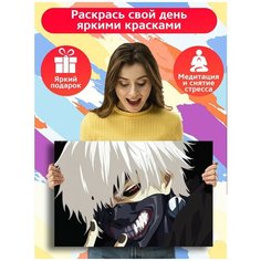 Картина по номерам Аниме Токийский гуль - 7446 Г 60x40