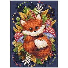 МС-065 Алмазная мозаика Осенняя лисица 27*38см Brilliart М.П.Студия