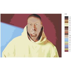 Картина по номерам Z-942 "Канье Уэст" 50х70 Brushes Paints