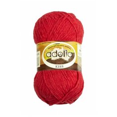 Пряжа "KISS" 100% полиэстер 50 г 145м №14 красный Adelia
