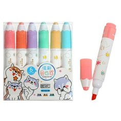 Frau Liebe Фломастеры 6 цветов в блистере, вентилируемый колпачок Moon Land