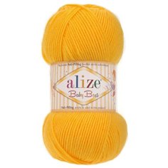 Пряжа Alize Baby Best (Беби Бест) 216 желтый 90% акрил, 10% бамбук 100г 240м 5шт