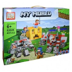 Конструктор MY WORLD на 431 деталь, лего Minecreaft, майнкрафт №63049 Lego
