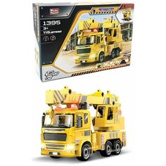 Конструктор на батар. "Автокран" 115 эл. (1395/DT) свет, звук, откр. откид. кабина, поднимается стрела Play Smart