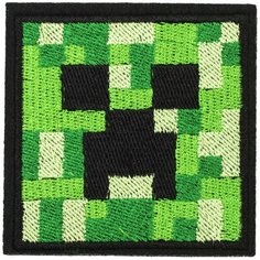 Нашивка, шеврон, патч (patch) Крипер Minecraft, размер 7*7 см, 1 шт. Нет бренда
