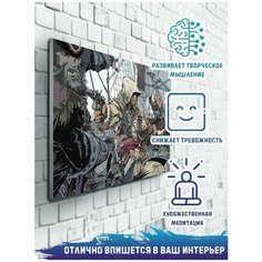 Картина по номерам на холсте игра Assassins Black Flag (Альтаир, Эцио, Конор) - 9189 Г 30x40